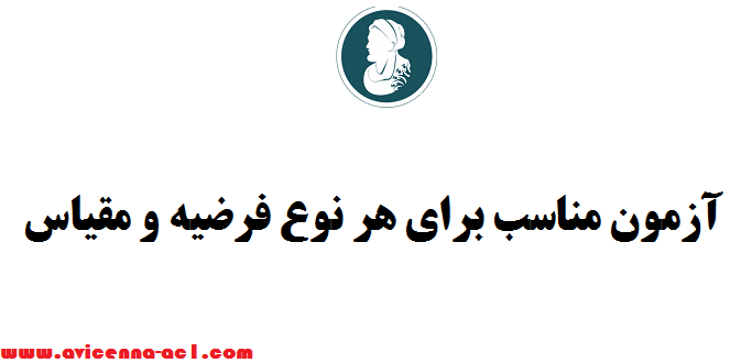 آزمون مناسب برای هر نوع فرضیه و مقیاس - تحلیل داده های آماری